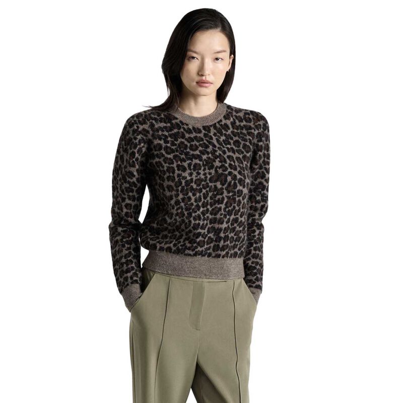 Cue Brushed Alpaca Wool Blend Leopard Knit image number 0